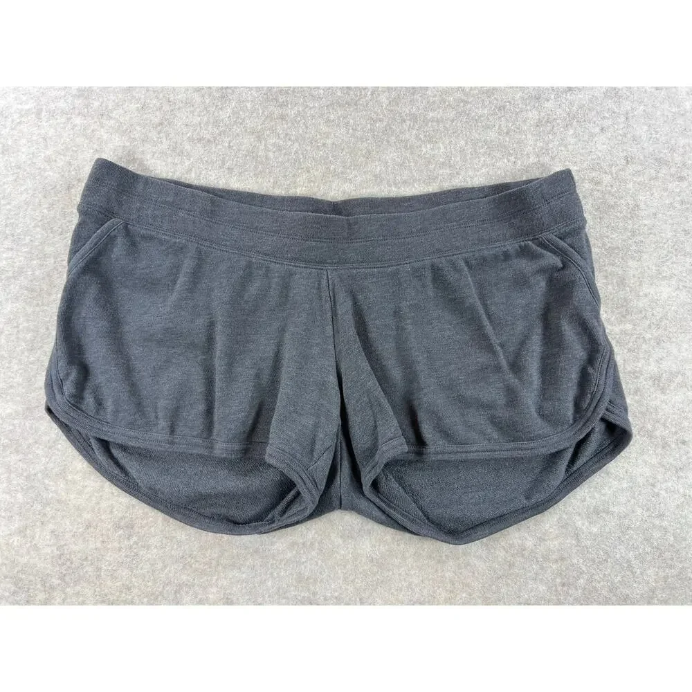 Motherhood Maternity French Terry Knit Shorts Bundle White Gray XL